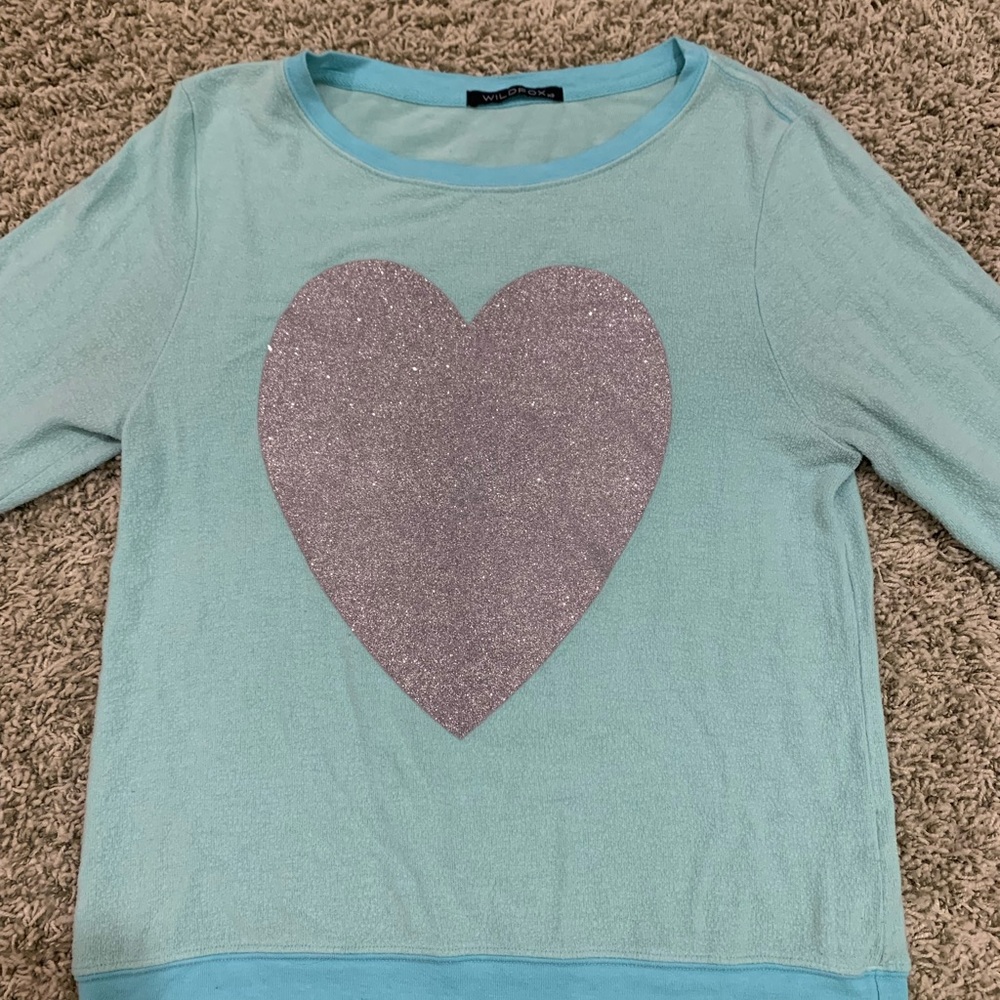 Wildfox heart baggy beach jumper